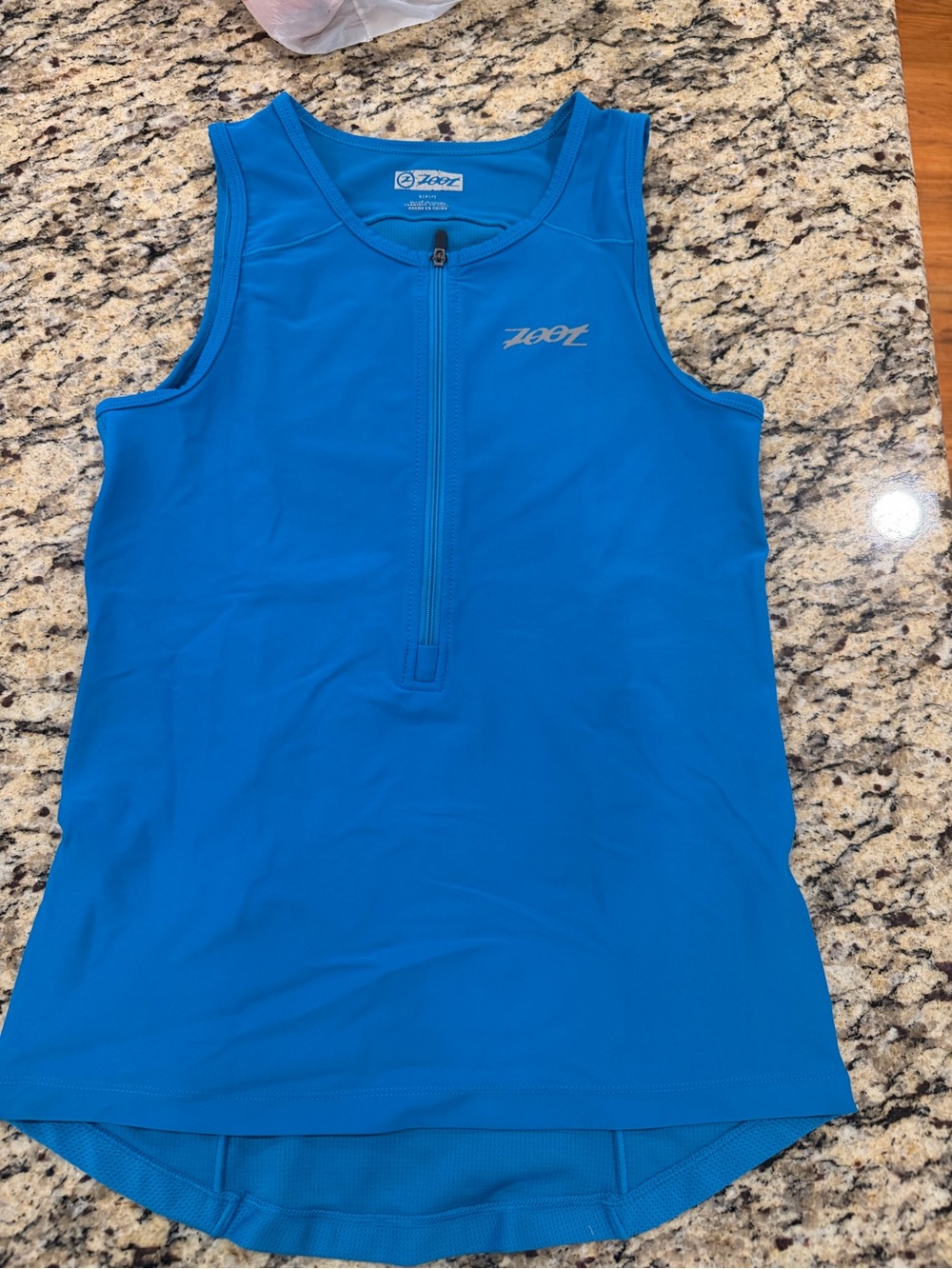 Zoot Bright Blue Front-Zip Performance Tank
